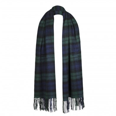 Black Watch sjal i blød lambswool 200x70 cm