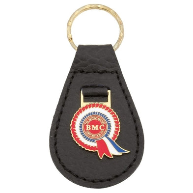 Nøglering BMC logo - sort læder