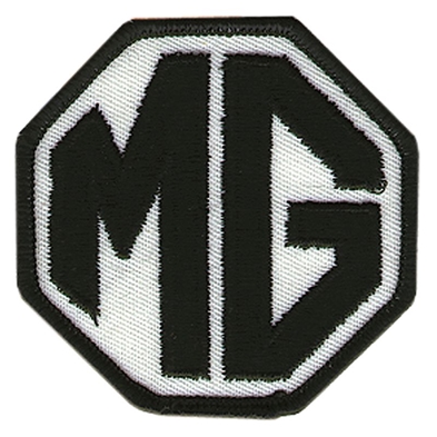Stofmærke MG logo sort/hvid