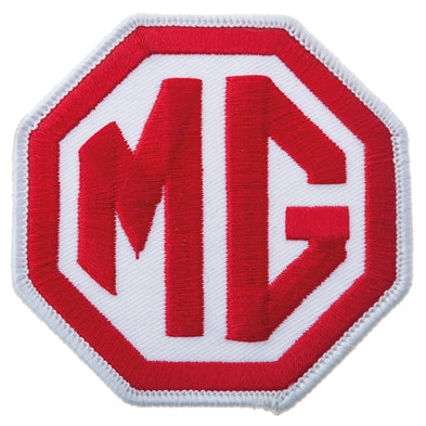 Patch MG logo hvid / rød
