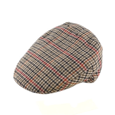 Sixpence cap beige m/ rød-grøn-sort