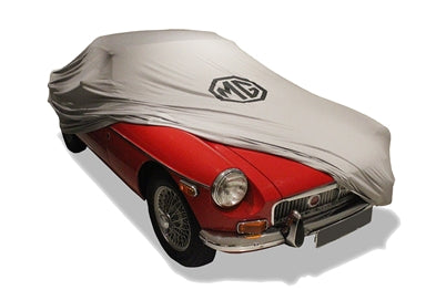 Støvdækken Rød i stretch med MG logo (4)