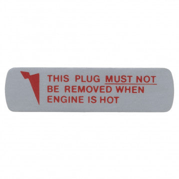 LABEL RADIATOR PLUG 