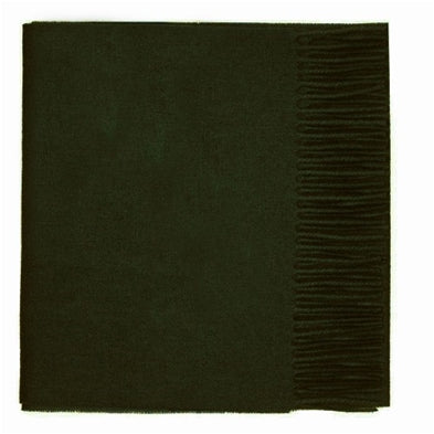 Lambswool halstørklæde mørk grøn 150x30 cm