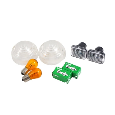 Klar blinklys glas for med orange pærer Mini 87-96