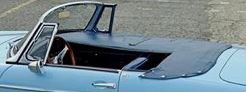 MGB tonneau lang u. nakkestøtter LHD sort vinyl