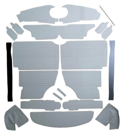 Trim sæt Mini Mk1 m. oval instrument - sort vinyl (1)