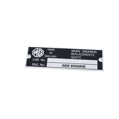 Stel no. plade MGB 61-65