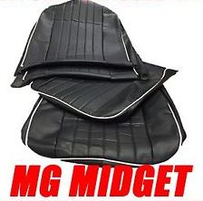 Sæde sæt sort m. hvid piping Midget 1 Sprite 2 SW