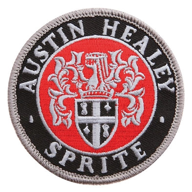 Patch Austin Healey sort/rød rund