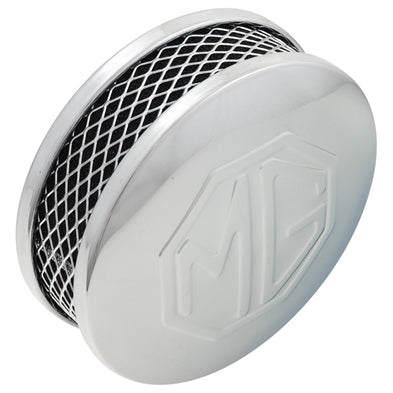Luftfilter i krom med MG logo 1½" (2)
