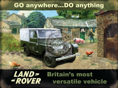 Land Rover On The Farm metal 30x40cm