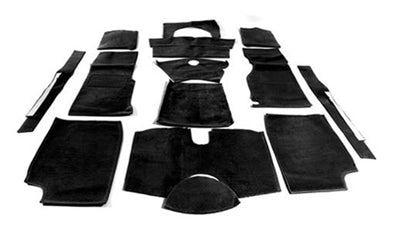 Tæppesæt nylon TR4 sort