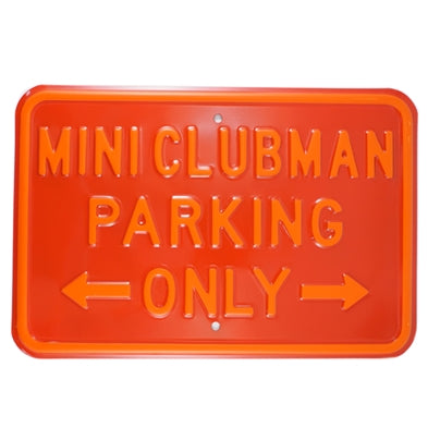 Mini clubman parking only emaljeskilt