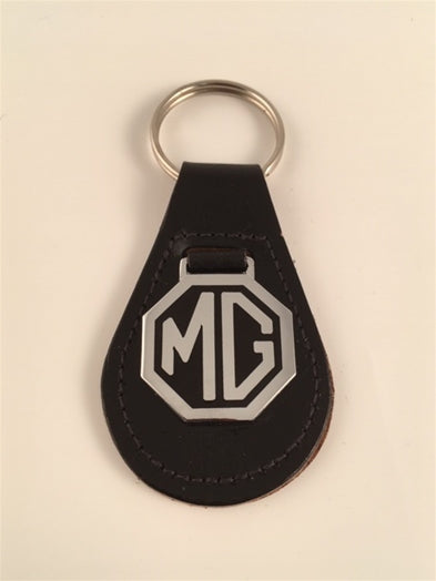 Nøglering MG de luxe sort/krom