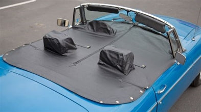 MGB tonneau lang m. nakkestøtter LHD sort vinyl