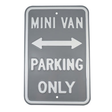 Mini van parking only emalje skilt