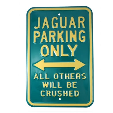 Jaguar Parking grøn m. gul skrift