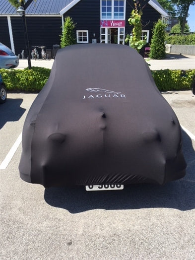 Støvdækken i sort stretch m Jaguar logo til MK 1&2 (2)