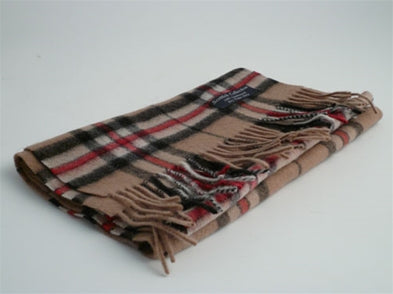 Lambswool halstørklæde Camel Thomson