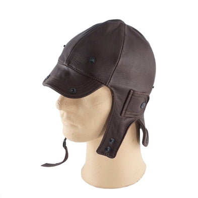 Veteran kørehjelm i brun læder str. 57 (1)