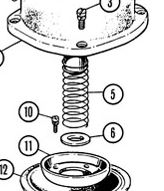 Fjeder luft dæmper 172CD stromberg TR4-4A & 6 (2)
